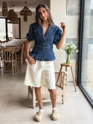 Blouse en jeans Livadia - Bleu