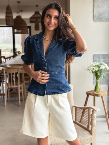Blouse en jeans Livadia - Bleu