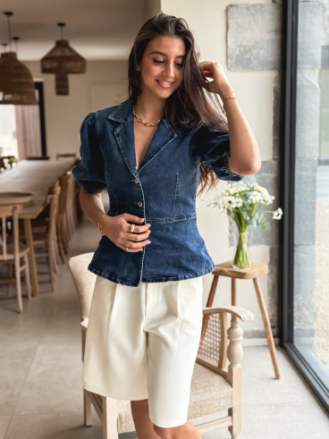 Blouse en jeans Livadia - Bleu