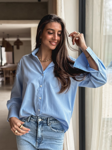 Chemise Salima -Bleu ciel