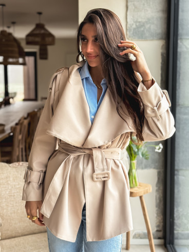 Trench court Joëlla - Beige
