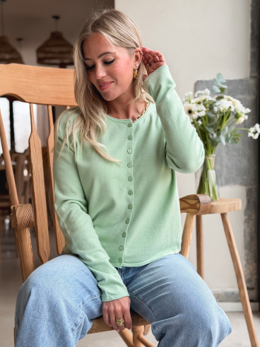 Gilet Florie - Vert menthe Gilet Florie - Vert menthe