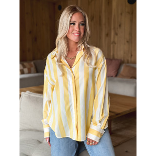 Chemise lignée Nassima - Jaune/Blanc