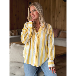 Chemise lignée Nassima - Jaune/Blanc
