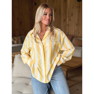 Chemise lignée Nassima - Jaune/Blanc