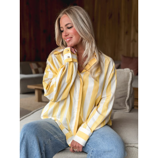 Chemise lignée Nassima - Jaune/Blanc