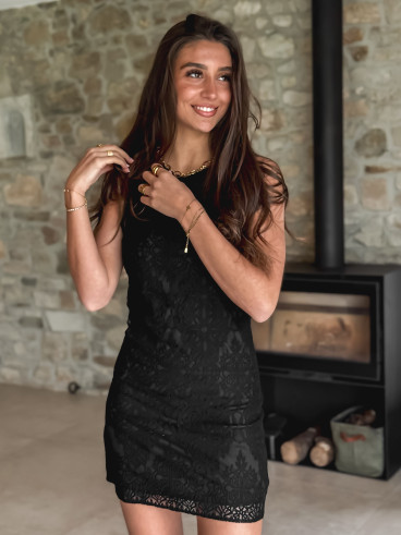 Robe courte Samya - Noir