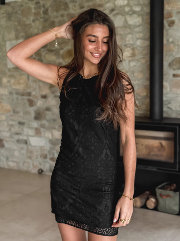 Robe courte Samya - Noir