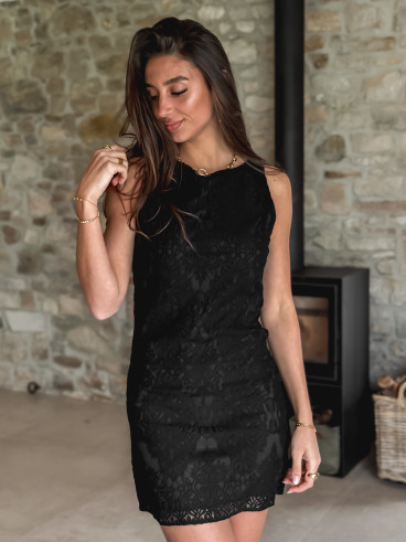 Robe courte Samya - Noir