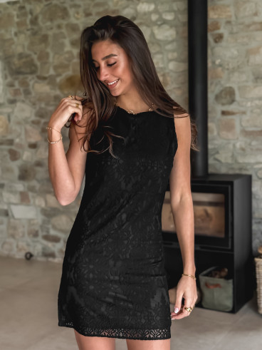 Robe courte Samya - Noir