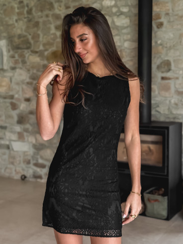 Robe courte Samya - Noir
