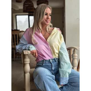 Chemise lignée Aïsha - Multicolore