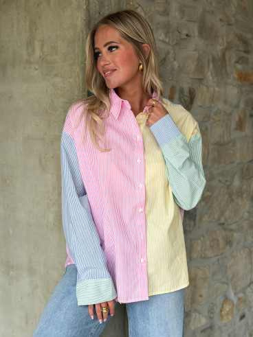 Chemise lignée Aïsha - Multicolore