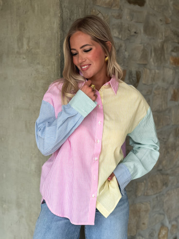 Chemise lignée Aïsha - Multicolore