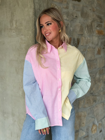 Chemise lignée Aïsha - Multicolore