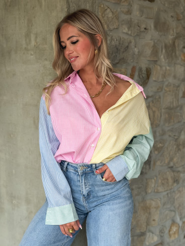 Chemise lignée Aïsha - Multicolore