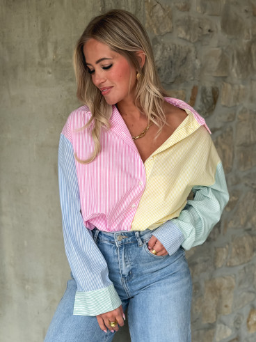 Chemise lignée Aïsha - Multicolore