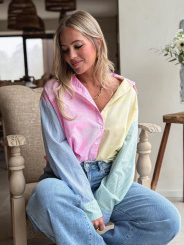 Chemise lignée Aïsha - Multicolore