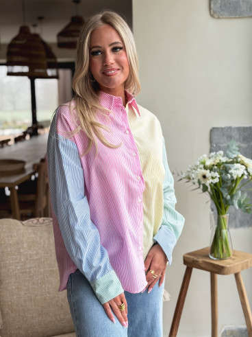 Chemise lignée Aïsha - Multicolore