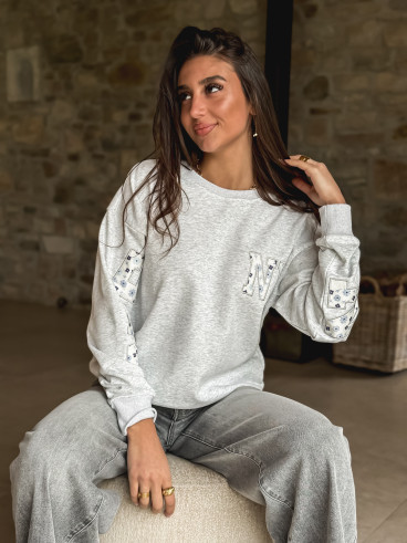 Pull "New York" - Gris clair Pull "New York" - Gris clair