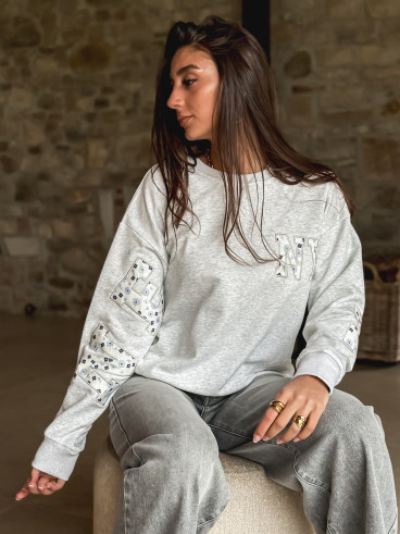 Pull "New York" - Gris clair Pull "New York" - Gris clair