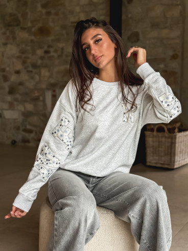 Pull "New York" - Gris clair Pull "New York" - Gris clair