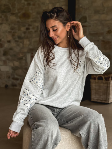 Pull "New York" - Gris clair Pull "New York" - Gris clair