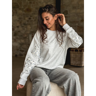 Pull "New York" - Gris clair