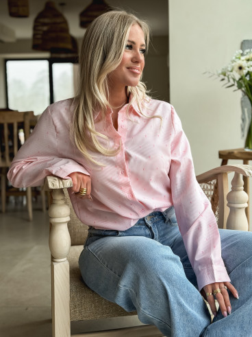 Chemise Lignée Appoline - Rose