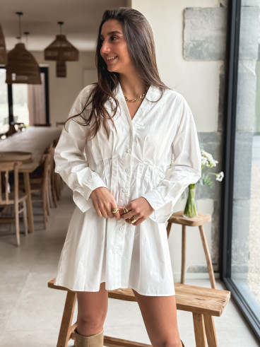 Robe Silyna - Blanc Robe Silyna - Blanc
