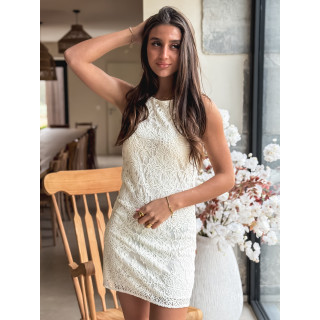 Robe courte Samya - Crème