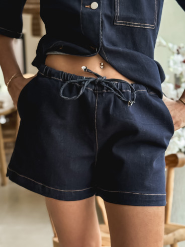 Short en jeans Alaïa - Bleu Foncé