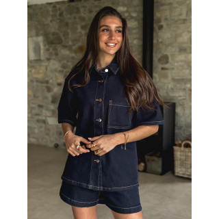 Chemise en jeans Alaïa - Bleu Foncé