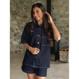 Chemise en jeans Alaïa - Bleu Foncé