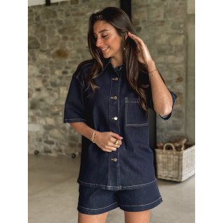 Chemise en jeans Alaïa - Bleu Foncé