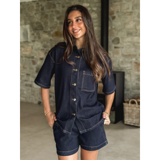 Chemise en jeans Alaïa - Bleu Foncé