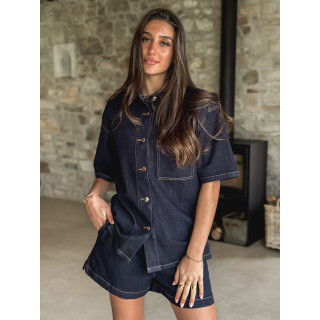 Chemise en jeans Alaïa - Bleu Foncé