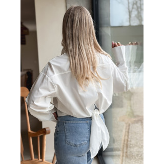 Crop Chemise Vélia - Blanc