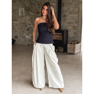 Bustier en jeans Alaïa - Bleu foncé