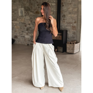 Bustier en jeans Alaïa - Bleu foncé