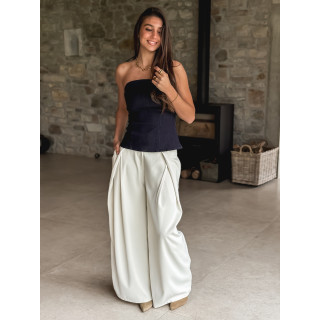 Bustier en jeans Alaïa - Bleu foncé