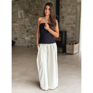 Bustier en jeans Alaïa - Bleu foncé