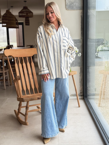 Chemise Lignée Natacha - Bleu