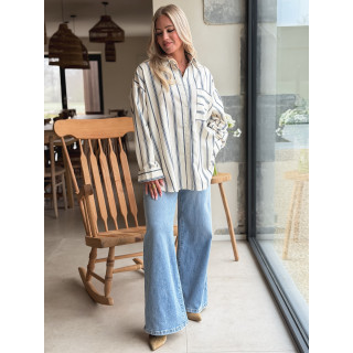 Chemise Lignée Natacha - Bleu