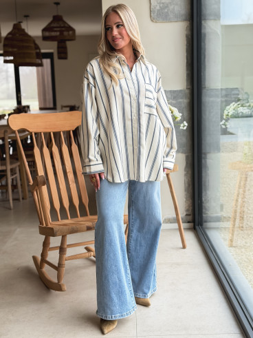 Chemise Lignée Natacha - Bleu