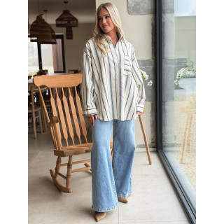 Chemise Lignée Natacha - Bleu