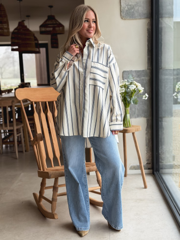 Chemise Lignée Natacha - Bleu