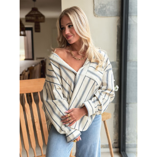 Chemise Lignée Natacha - Bleu