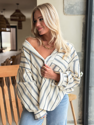 Chemise Lignée Natacha - Bleu