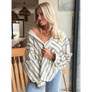 Chemise Lignée Natacha - Bleu